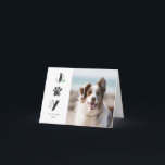 Cartão De Festividades Impressão de Pata de Joy Botânica | Foto Pet Dobra<br><div class="desc">Espalhe a alegria com este cartão com fotos dobrado por na moda,  com tema de férias,  com um tema de estimação perfeito para amantes de cães ou gatos! Apresentando os nossos produtos de cor d'água pintados à mão e a impressão em vez do "O" em "JOY".</div>