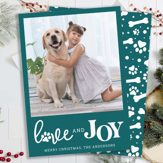 Cartão De Festividades Impressão de Pet Personalizado de Cão Foto AMOR E  (Criador carregado)