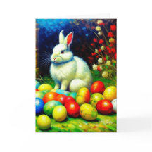 Impressionismo Coelhinho de Páscoa com Ovos