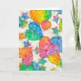 Cartão De Festividades Impressionista Pastel Namorados Hearts