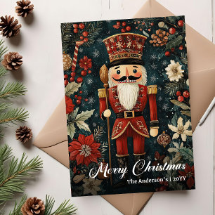 Cartão De Festividades Imprimível nostálgico quebra-nozes de Natal radian