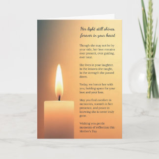 Cartão De Festividades In Memory of Mother's Day Card