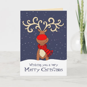 Cartão De Festividades in the snow Merry Christmas card
