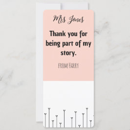 Cartão De Festividades Indicador Personalizado do Professor