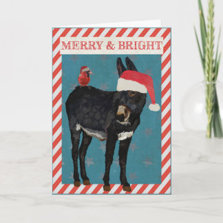 Cartão De Festividades INDIGO DONKEY & BIRD Christmas CARD