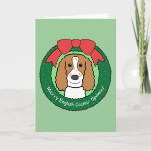 Cartão De Festividades Inglês Cocker Spaniel Natal
