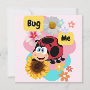 Cartão De Festividades Inseto-me: Ladybug