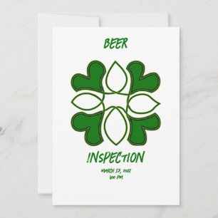 Cartão De Festividades Inspetor de Cerveja St Patricks Celtic Cross and C