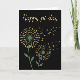 Cartão De Festividades Inspiring Pi Symbol Dandelion Seeds Pi Day Math