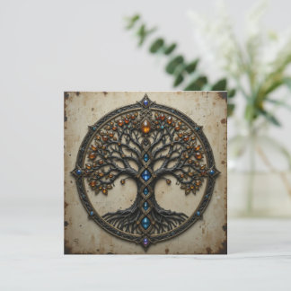 Cartão De Festividades Instant Download Celtic Tree Greeting Card