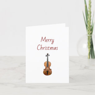 Cartão De Festividades Instrumento Musical Violin Feliz Natal