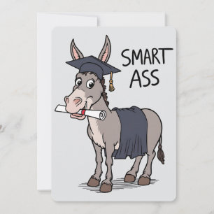Cartão De Festividades Inteligente Como Burro Graduação Divertida Graduad