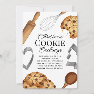 Cartão De Festividades Intercâmbio de Biscoitos de Natal com Chocolate e