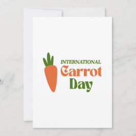 Cartão De Festividades International Carrot Day