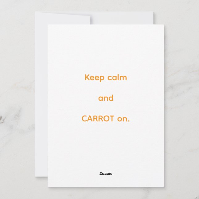 Cartão De Festividades International Carrot Day (Verso)