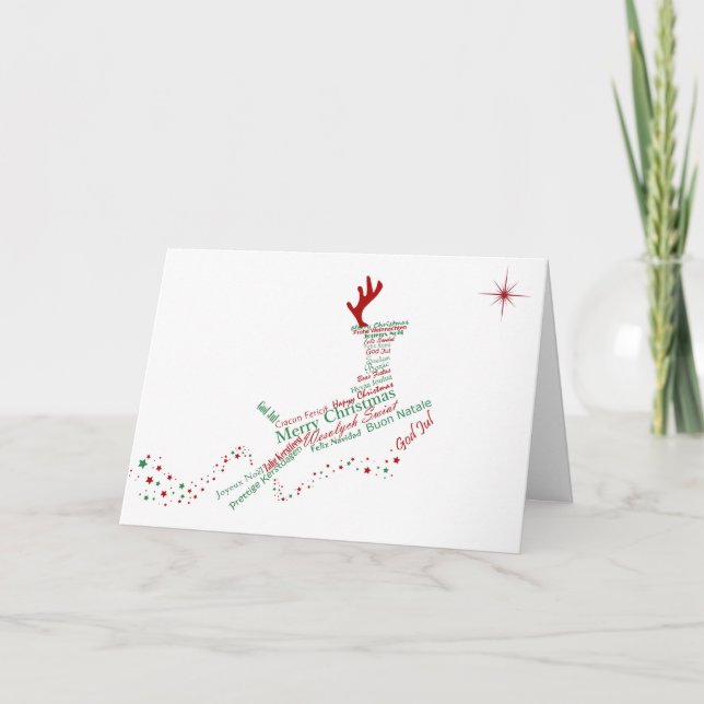 Cartão De Festividades International Christmas Greeting Card (Frente)