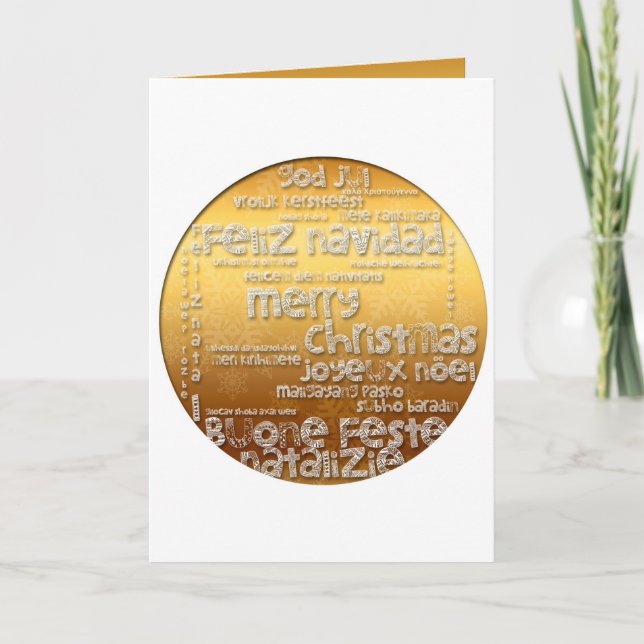 Cartão De Festividades International Christmas Navidad Noel Greeting C (Frente)