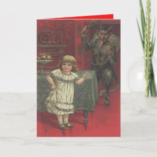 Cartão De Festividades Interruptor de Sala de Jantar da Garota Krampus Ve