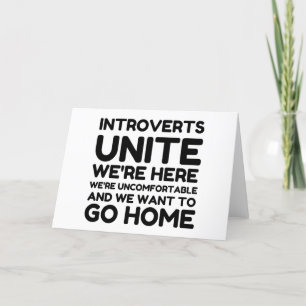 Cartão De Festividades Introverts Unite