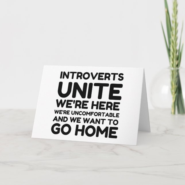 Cartão De Festividades Introverts Unite (Frente)