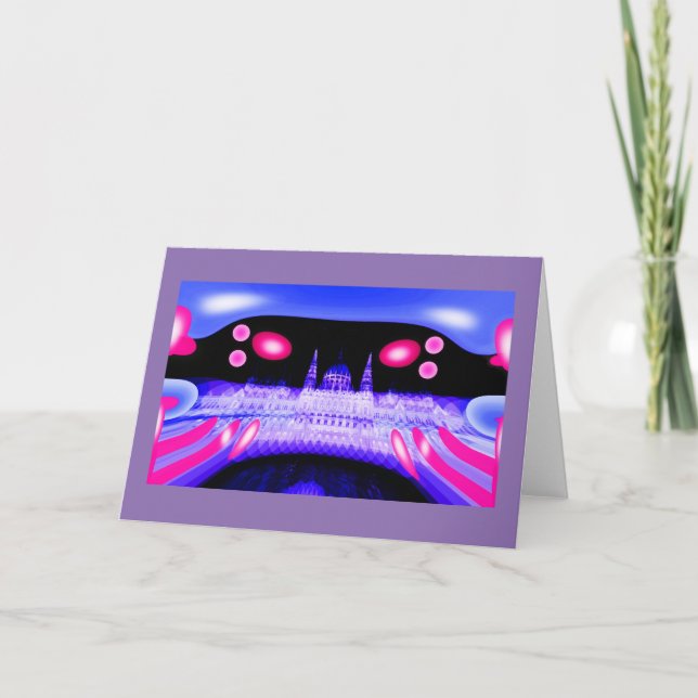 Cartão De Festividades invasão de alienígenas (Frente)