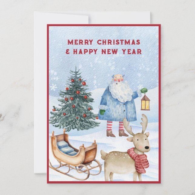 Cartão De Festividades Inverno de Natal  (Frente)