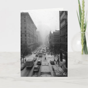 Cartão De Festividades Inverno em Manhattan