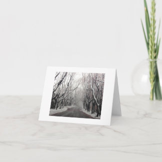 Cartão De Festividades Inverno em uma nota