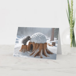 CARTÃO DE FESTIVIDADES INVERNO IGLOO PORCUPINE - ESTUFA ANTIGA