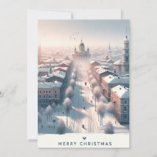Cartão De Festividades Inverno Mágico Ucraniano - Aquarela