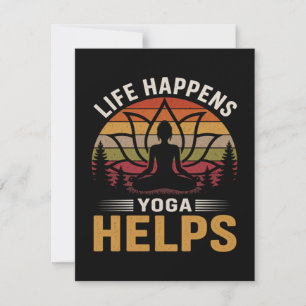 Cartão De Festividades Ioga Ajuda na Vida
