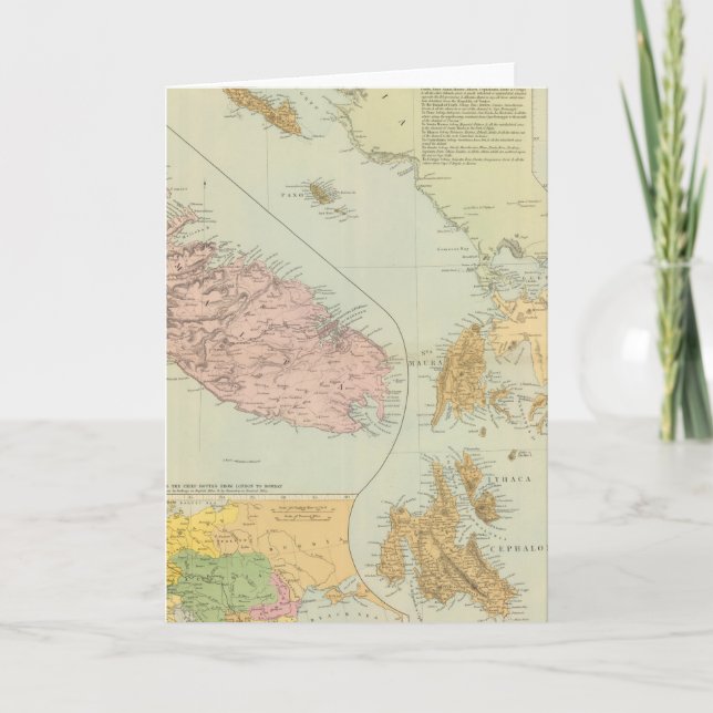 Cartão De Festividades Ionian Islands, Malta (Frente)