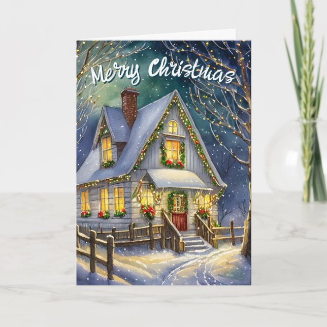 Cartão De Festividades Ir para casa para o Natal (Frente)