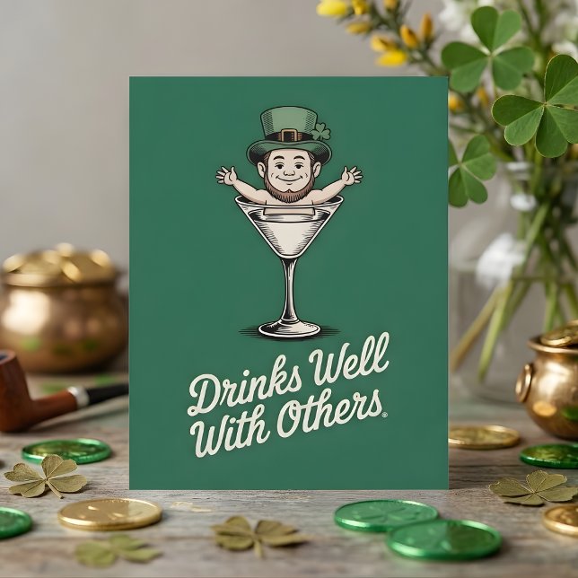 Cartão De Festividades Irish Bar Humor St Patricks Day Card (Criador carregado)