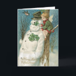 Cartão De Festividades Irish Christmas Cards Authentic Vintage cards<br><div class="desc">Old Fashion Christmas Cards bring a certain warmth with them. Special Christmas Cards for special people. Seasons Greetings and Holiday Wishes</div>