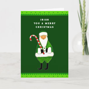 Cartão De Festividades Irish Christmas Greeting Holiday Card