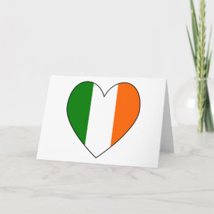 Cartão De Festividades Irish Flag Heart Valentine
