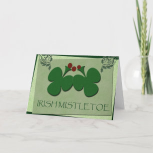 Cartão De Festividades Irish Mistletoe - Mostre sua herança irlandesa