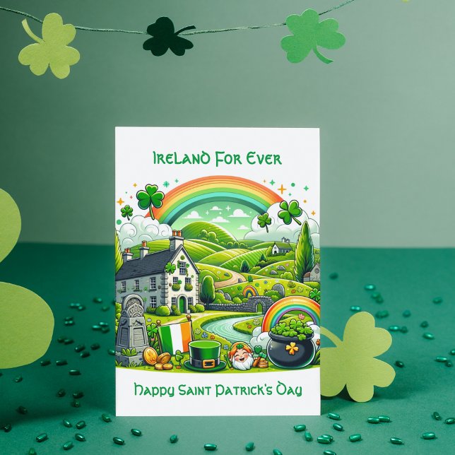 Cartão De Festividades Irlandês Charm: Dia de São Patrício (Criador carregado)