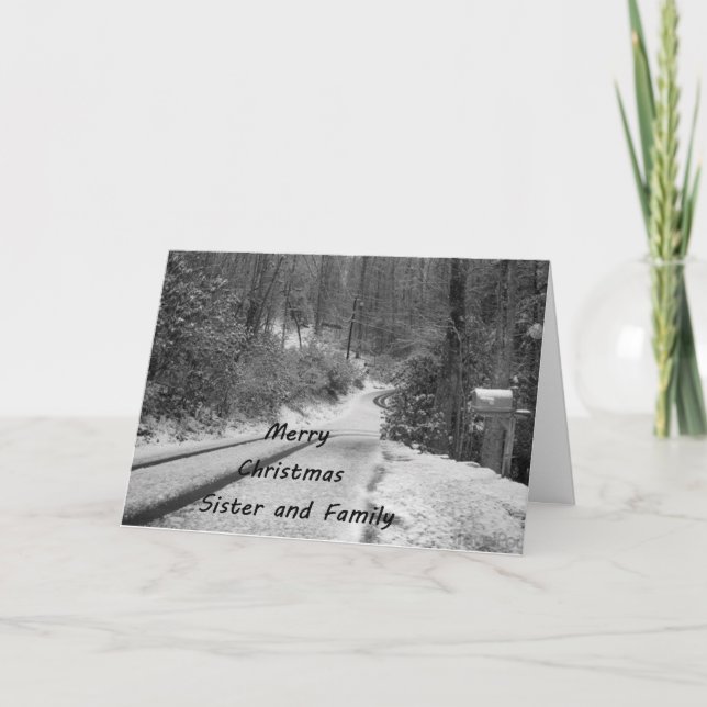 CARTÃO DE FESTIVIDADES IRMÃ E NATAL FAMILIAR DESEJAM (Frente)