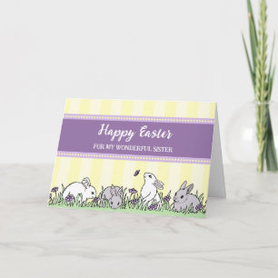 Cartão De Festividades Irmã Felz pascoa dos Bunnies da Páscoa