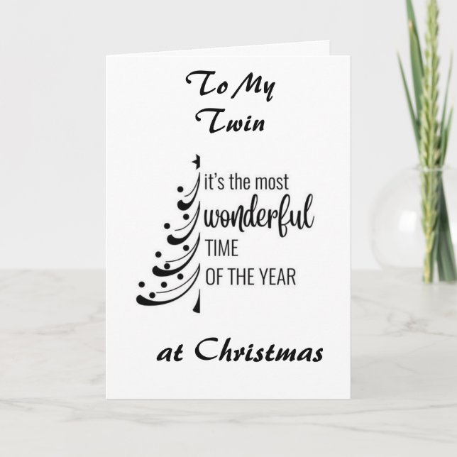 CARTÃO DE FESTIVIDADES *IRMÃ GÊMEA* U FAZER CINCO NATAL MARAVILHOSO TODOS (Frente)