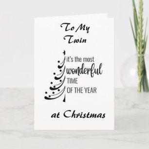 CARTÃO DE FESTIVIDADES *IRMÃ GÊMEA* VOCÊ TORNA TODO DIA UM NATAL MARAVILH