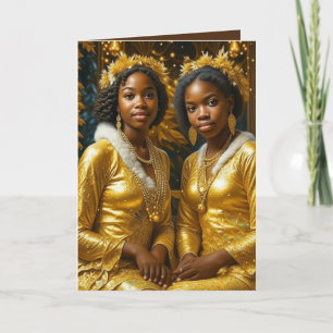 Cartão De Festividades Irmãs Bela Brown são como Estrelas