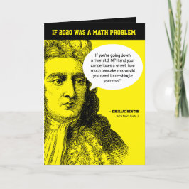 Cartão De Festividades Isaac Newton Funny 2020 Math Problem Quote Black