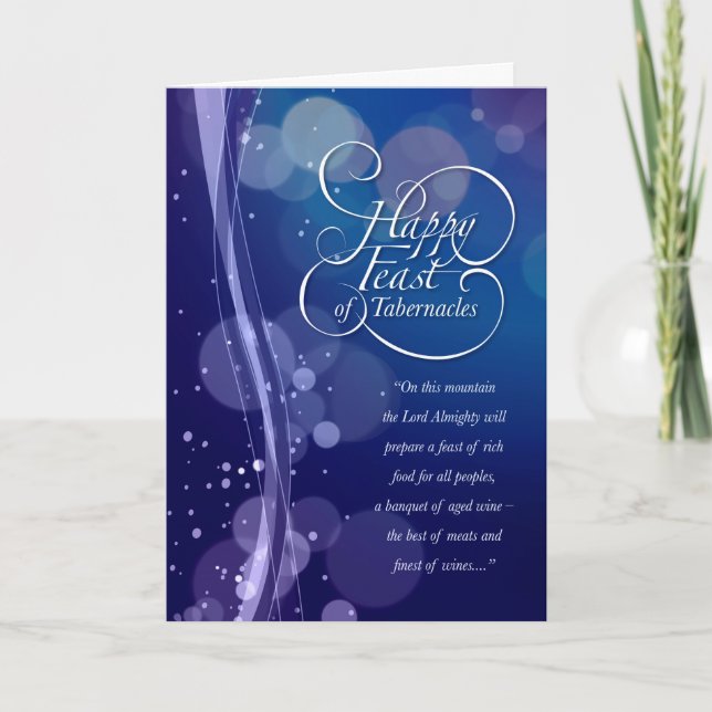 Cartão De Festividades Isaiah 25:6-8 Feast Card (Frente)