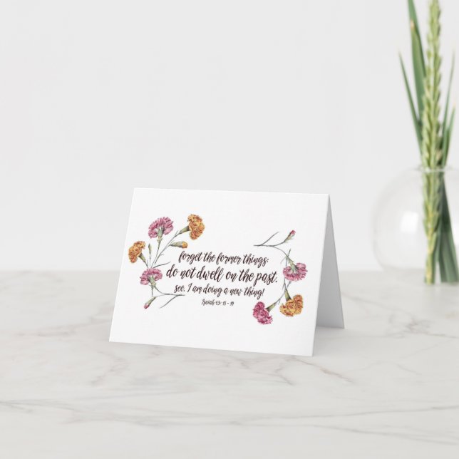 Cartão De Festividades Isaiah 43:18-19 (Frente)