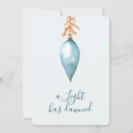 Cartão De Festividades Isaiah 9:2 Elegante Aquarela Moderna Natal