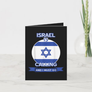 Cartão De Festividades Israel Está Chamando E Eu Devo Ir