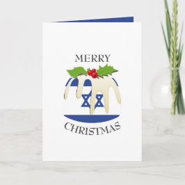 Cartão De Festividades ISRAEL FLAG | Pudim festivo | Natal